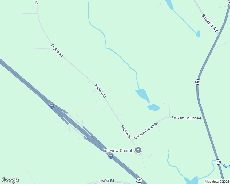 map of restaurants, bars, coffee shops, grocery stores, and more near 207 English Road in Forsyth