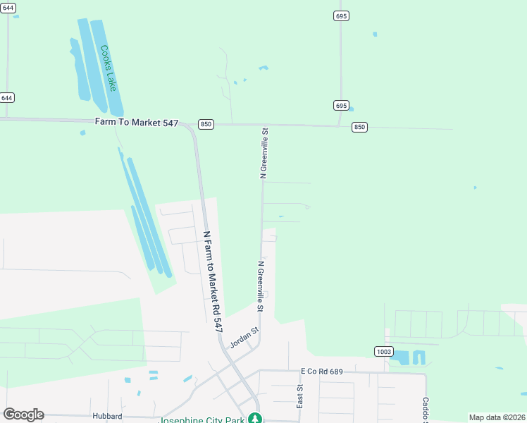map of restaurants, bars, coffee shops, grocery stores, and more near 500 North Greenville Street in Farmersville