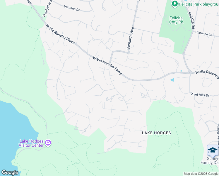map of restaurants, bars, coffee shops, grocery stores, and more near 1224 Via Sendero in Escondido
