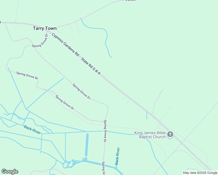 map of restaurants, bars, coffee shops, grocery stores, and more near 2506 Cypress Gardens Road in Moncks Corner