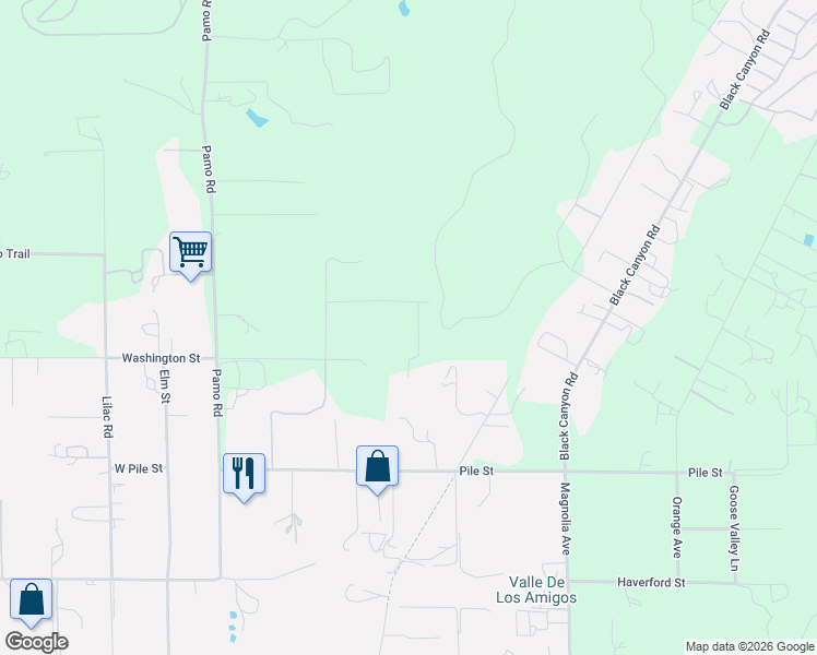 map of restaurants, bars, coffee shops, grocery stores, and more near 428 Washington Street in Ramona