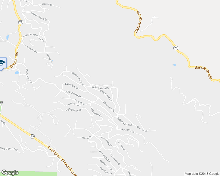 map of restaurants, bars, coffee shops, grocery stores, and more near Salton Vista Drive & Heliotrope Drive in Julian