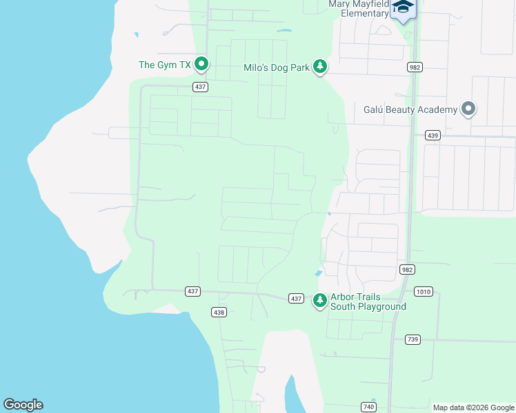 map of restaurants, bars, coffee shops, grocery stores, and more near 10157 County Road 437 in Princeton
