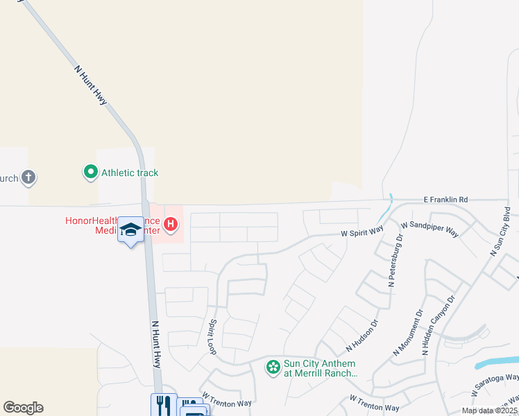 map of restaurants, bars, coffee shops, grocery stores, and more near 8006 East Franklin Road in Florence