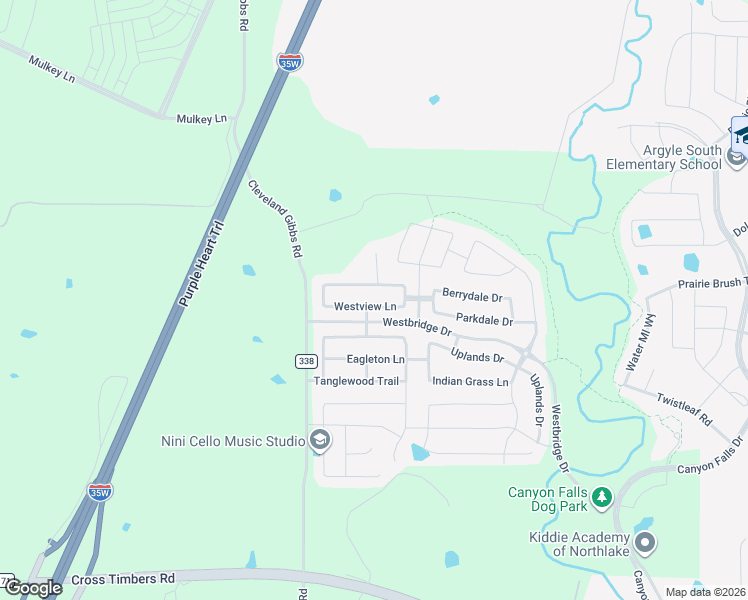 map of restaurants, bars, coffee shops, grocery stores, and more near 1501 Westborough Drive in Northlake