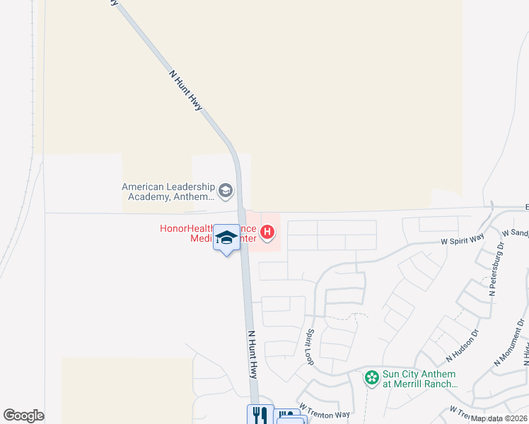 map of restaurants, bars, coffee shops, grocery stores, and more near 7837 East Franklin Road in Florence