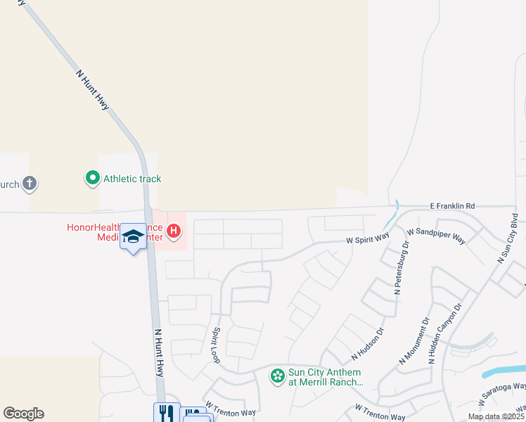 map of restaurants, bars, coffee shops, grocery stores, and more near 8006 East Franklin Road in Florence