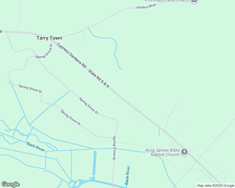 map of restaurants, bars, coffee shops, grocery stores, and more near 2506 Cypress Gardens Road in Moncks Corner