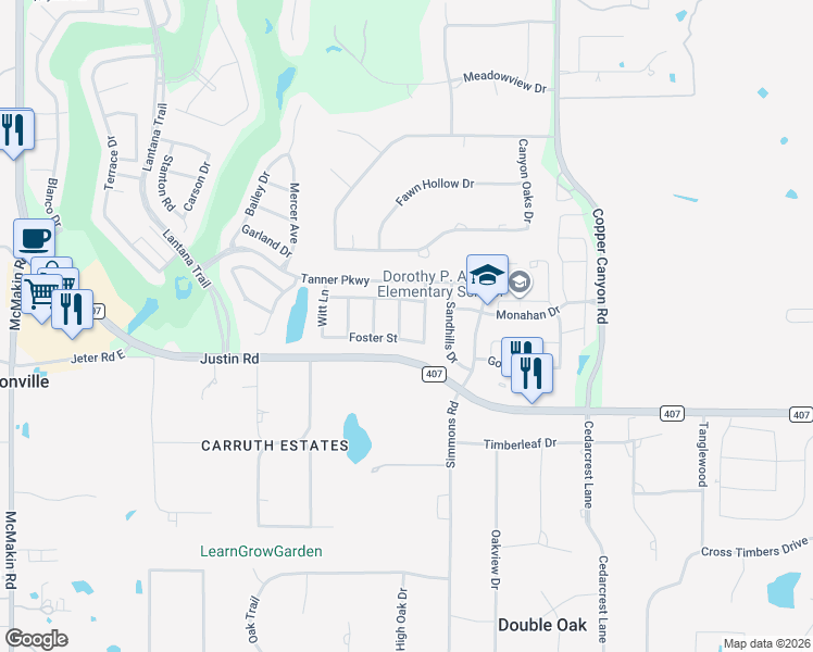 map of restaurants, bars, coffee shops, grocery stores, and more near 9145 Penny Lane in Lantana