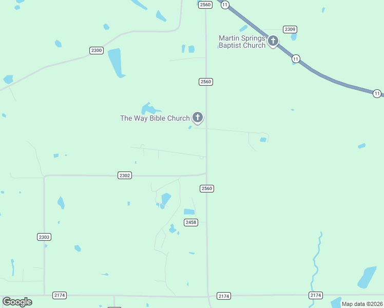 map of restaurants, bars, coffee shops, grocery stores, and more near 21 County Road 2299 in Sulphur Springs