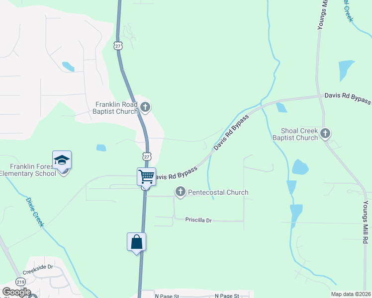 map of restaurants, bars, coffee shops, grocery stores, and more near 92 Waugh Road in LaGrange