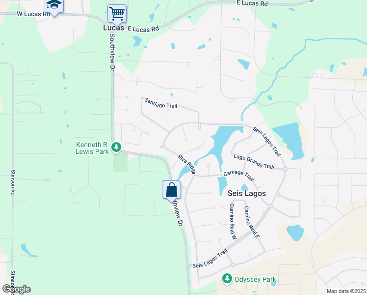 map of restaurants, bars, coffee shops, grocery stores, and more near 10 Lago Vista East in Wylie