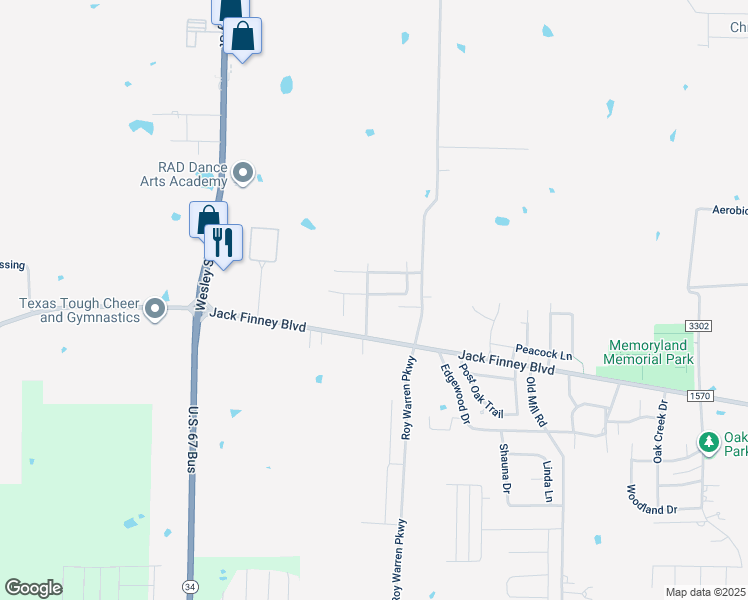 map of restaurants, bars, coffee shops, grocery stores, and more near 9801 Lafayette Drive in Greenville