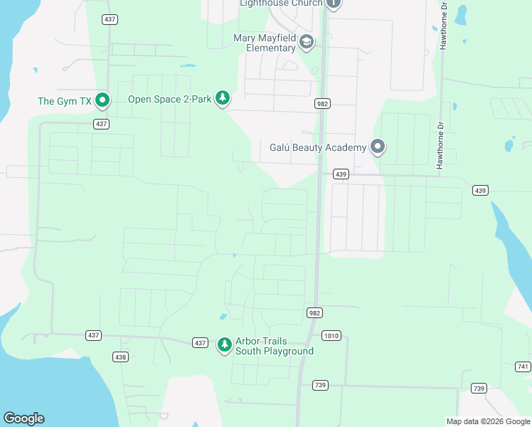 map of restaurants, bars, coffee shops, grocery stores, and more near 6830 Farm to Market Road 982 in Princeton