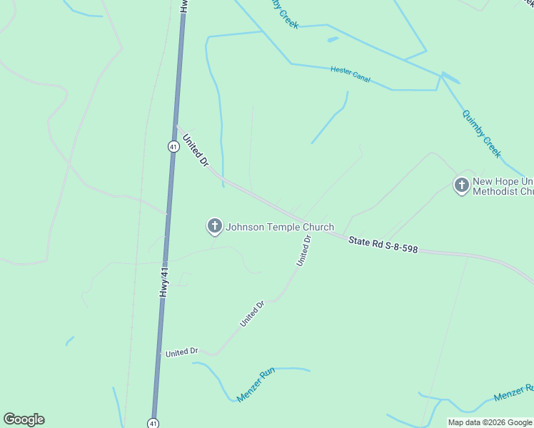 map of restaurants, bars, coffee shops, grocery stores, and more near 1079 United Drive in Huger