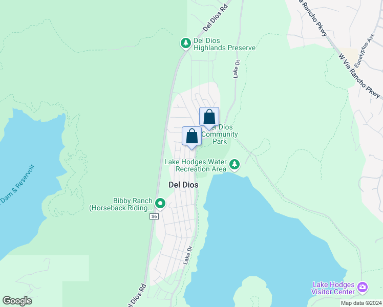 map of restaurants, bars, coffee shops, grocery stores, and more near 20048 Lake Drive in Escondido