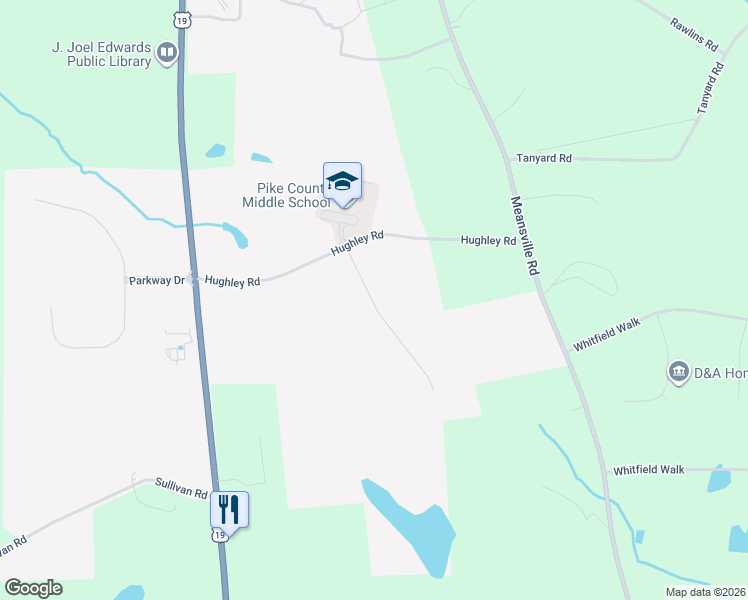map of restaurants, bars, coffee shops, grocery stores, and more near in Zebulon