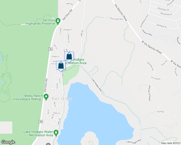 map of restaurants, bars, coffee shops, grocery stores, and more near E Mission Rd in San Diego
