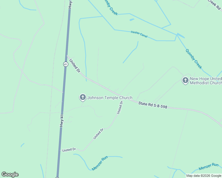 map of restaurants, bars, coffee shops, grocery stores, and more near 1079 United Drive in Huger