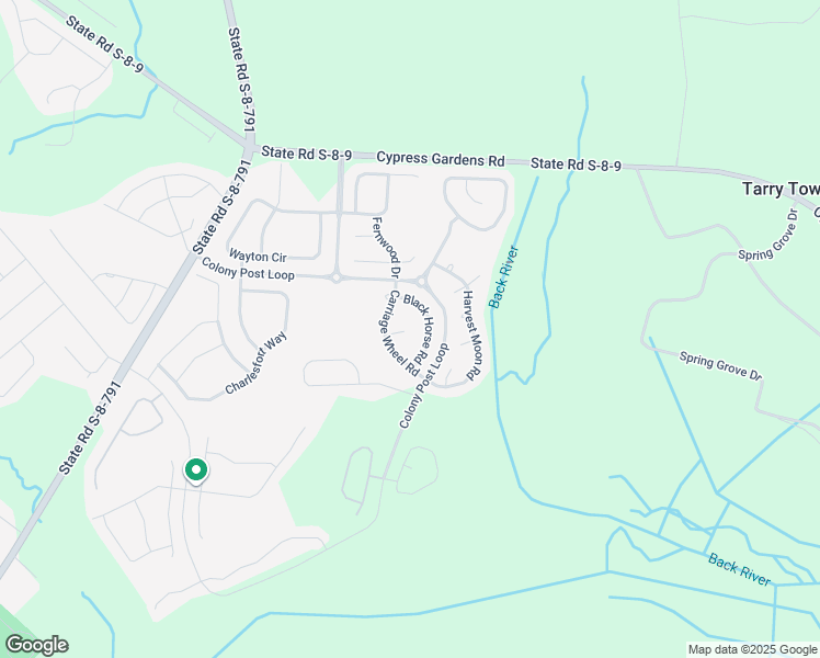 map of restaurants, bars, coffee shops, grocery stores, and more near 208 Old Market Court in Moncks Corner