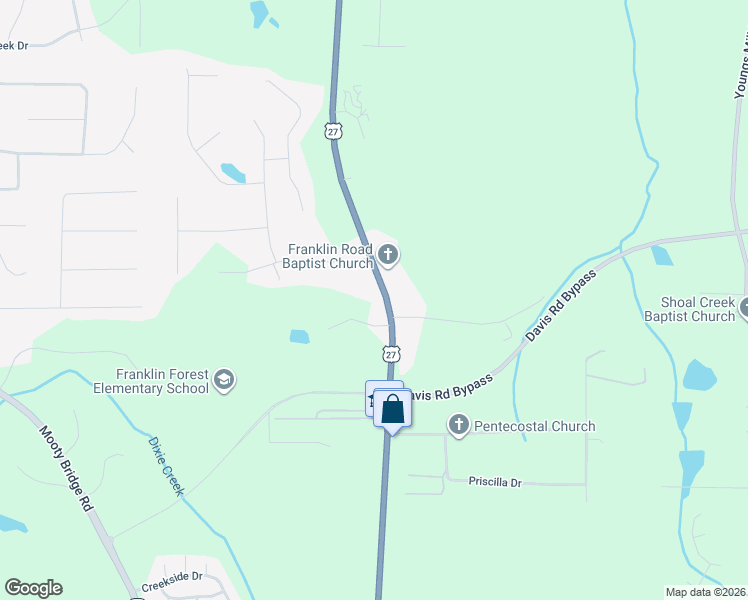 map of restaurants, bars, coffee shops, grocery stores, and more near 1377 New Franklin Road in LaGrange