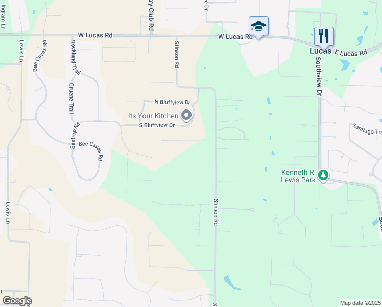 map of restaurants, bars, coffee shops, grocery stores, and more near 720 Stinson Road in Allen