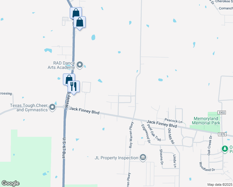 map of restaurants, bars, coffee shops, grocery stores, and more near 1803 La Fontaine Lane in Greenville