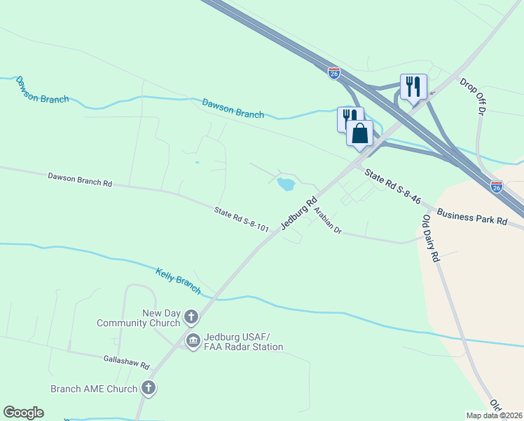 map of restaurants, bars, coffee shops, grocery stores, and more near 1851 Dawson Branch Road in Summerville