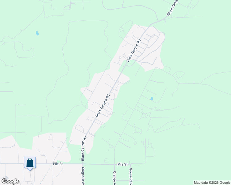 map of restaurants, bars, coffee shops, grocery stores, and more near 2050 Black Canyon Road in Ramona