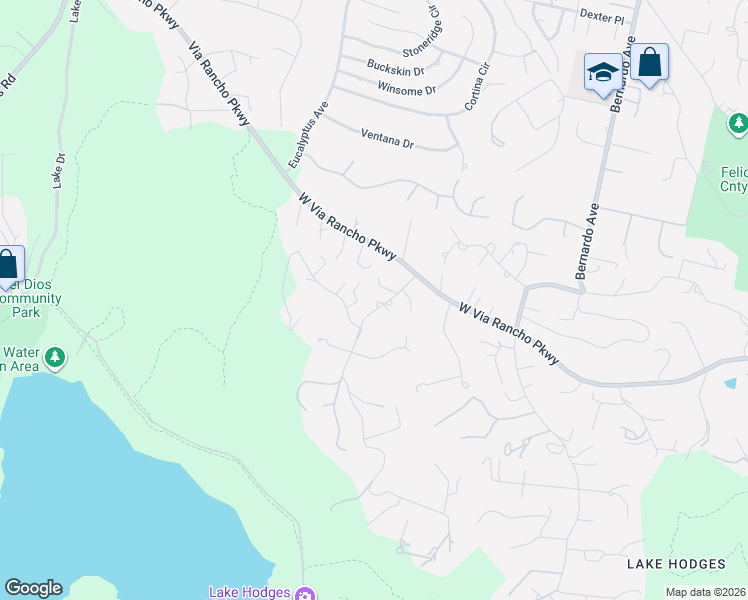 map of restaurants, bars, coffee shops, grocery stores, and more near 3153 Purer Road in Escondido