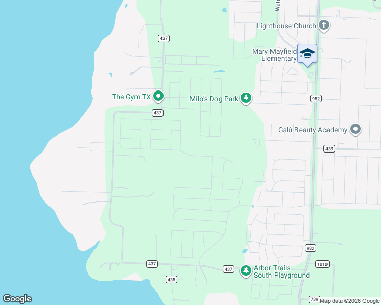 map of restaurants, bars, coffee shops, grocery stores, and more near 6985 County Road 437 in Princeton