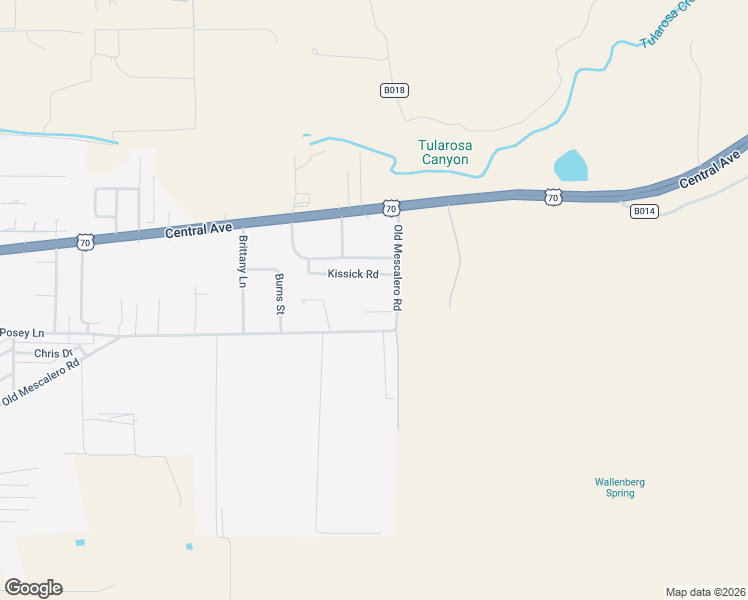 map of restaurants, bars, coffee shops, grocery stores, and more near 6 Polar Bear Drive in Tularosa