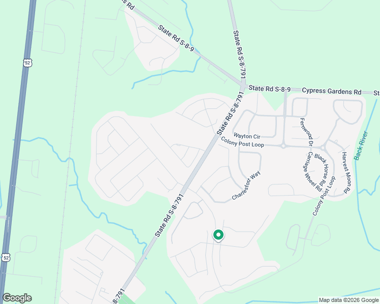 map of restaurants, bars, coffee shops, grocery stores, and more near 306 Citation Way in Moncks Corner