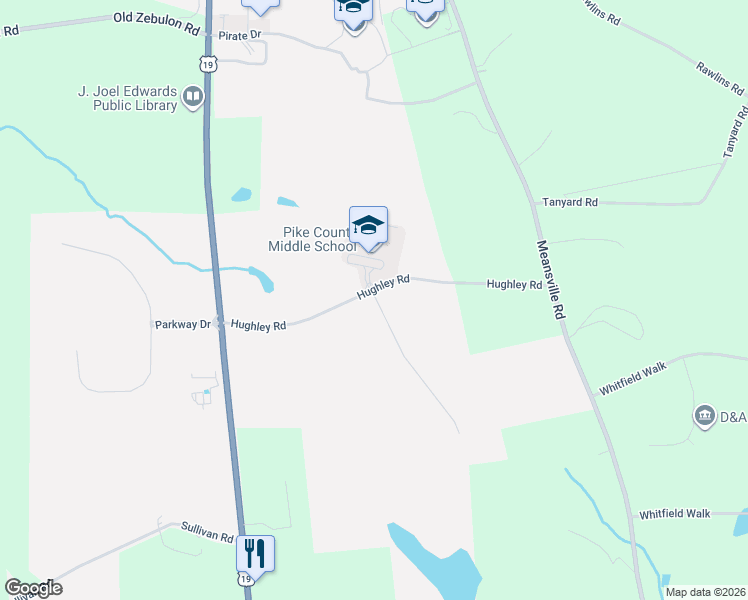 map of restaurants, bars, coffee shops, grocery stores, and more near in Zebulon