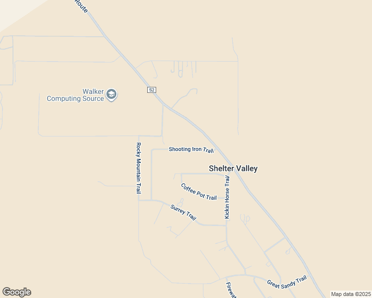 map of restaurants, bars, coffee shops, grocery stores, and more near Shooting Iron Trail in Shelter Valley