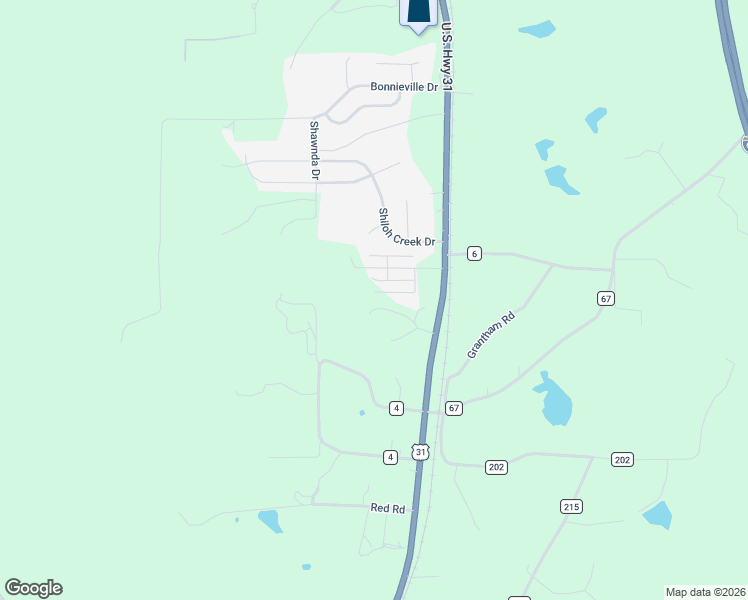 map of restaurants, bars, coffee shops, grocery stores, and more near 151 Hamilton Lane in Calera