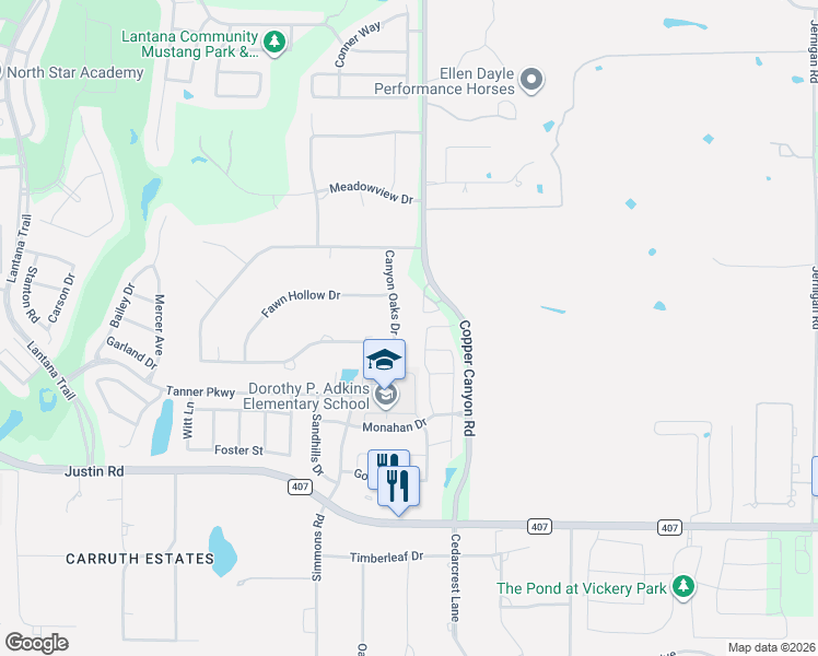 map of restaurants, bars, coffee shops, grocery stores, and more near 8800 Colorado Bend in Lantana