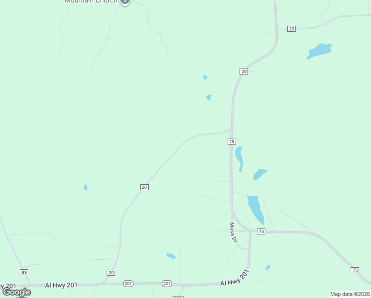 map of restaurants, bars, coffee shops, grocery stores, and more near 4435 County Road 20 in Calera