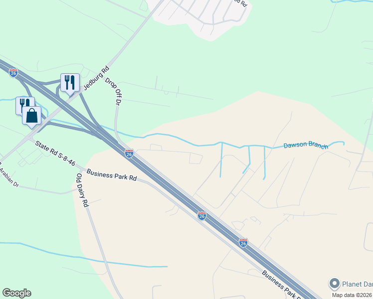 map of restaurants, bars, coffee shops, grocery stores, and more near 896 Drop Off Drive in Summerville