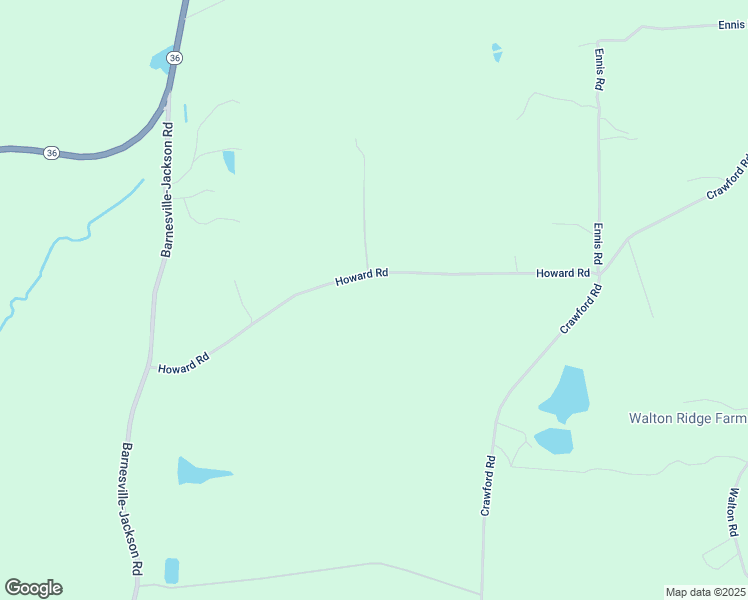map of restaurants, bars, coffee shops, grocery stores, and more near 226 Howard Road in Barnesville