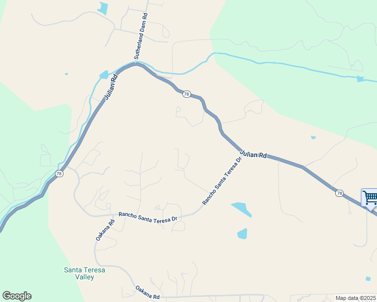 map of restaurants, bars, coffee shops, grocery stores, and more near 20191 Deerben Drive in Ramona