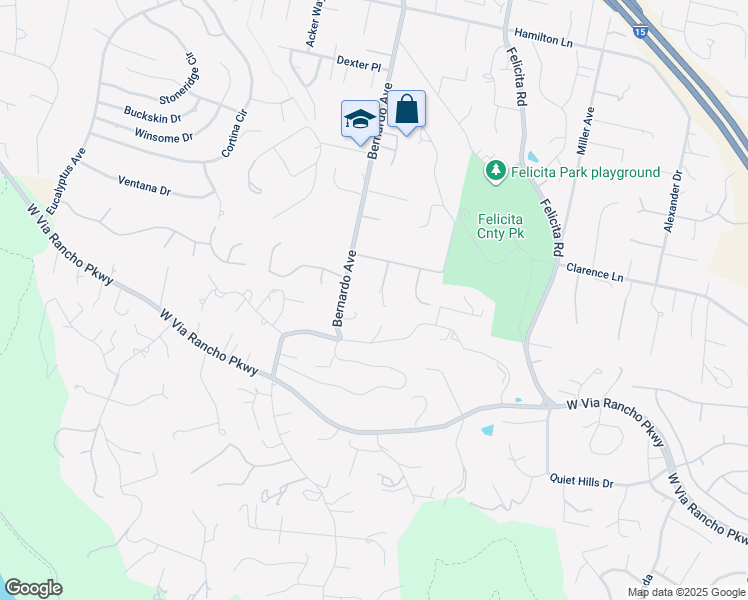 map of restaurants, bars, coffee shops, grocery stores, and more near 1015 Vereda Callada in Escondido