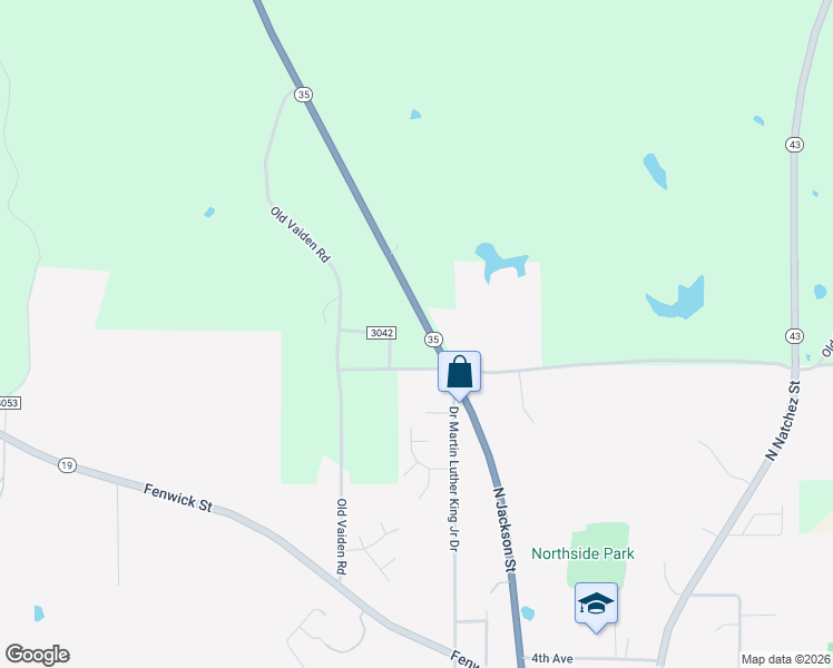 map of restaurants, bars, coffee shops, grocery stores, and more near Highway 35 in Kosciusko