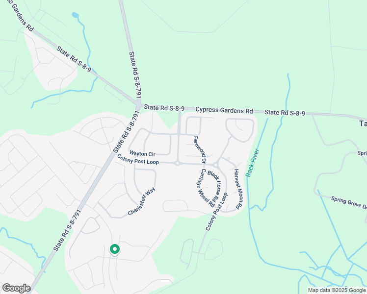 map of restaurants, bars, coffee shops, grocery stores, and more near 311 Old Stone Court in Moncks Corner