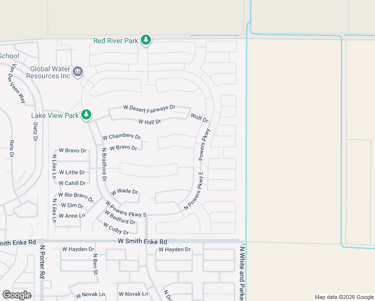 map of restaurants, bars, coffee shops, grocery stores, and more near 40301 West Bravo Drive in Maricopa