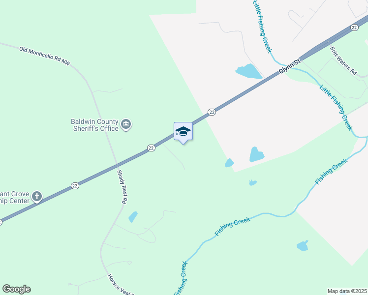 map of restaurants, bars, coffee shops, grocery stores, and more near in Milledgeville