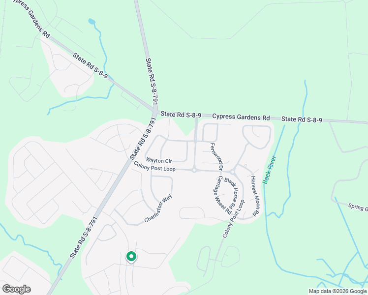 map of restaurants, bars, coffee shops, grocery stores, and more near 615 Wayton Circle in Moncks Corner