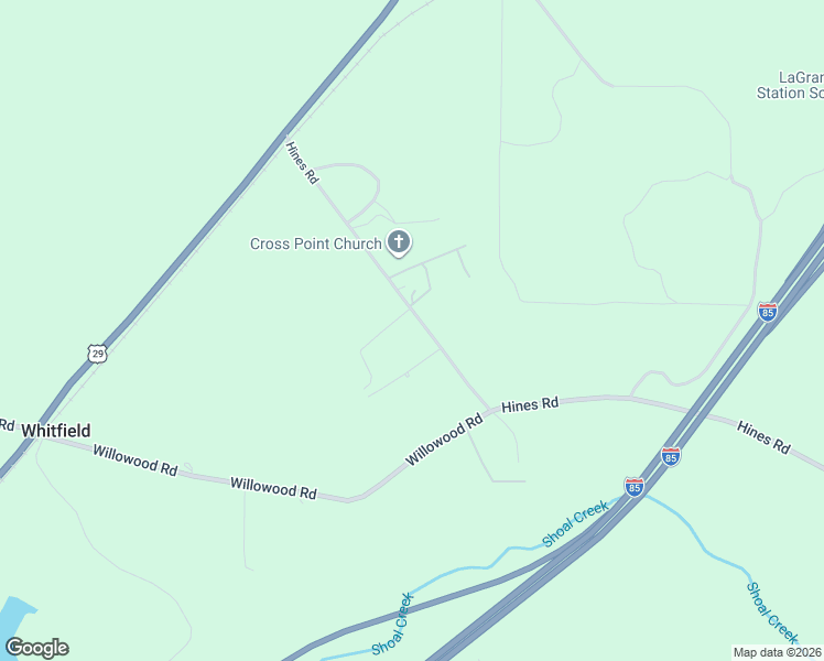 map of restaurants, bars, coffee shops, grocery stores, and more near 246 Hines Road in Hogansville