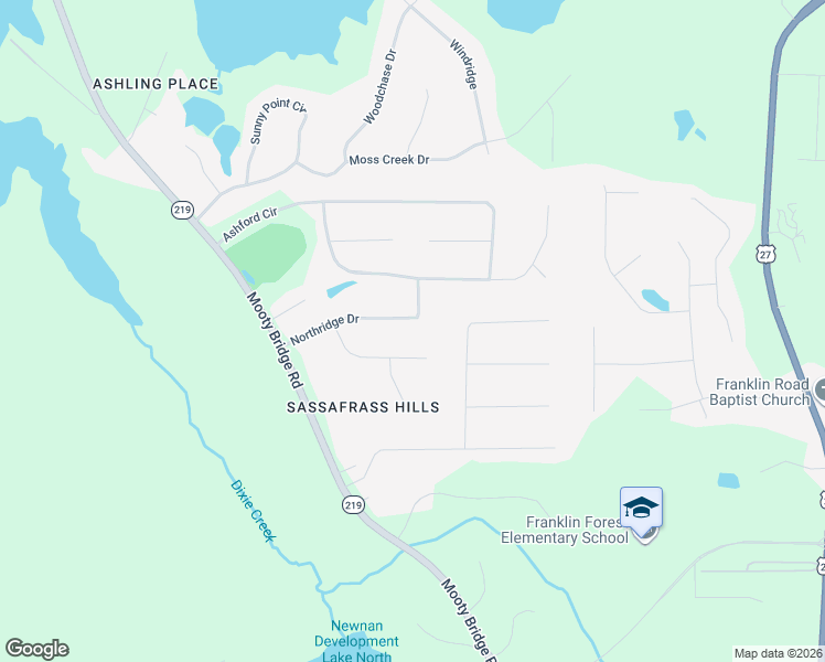 map of restaurants, bars, coffee shops, grocery stores, and more near 210 Northridge Drive in LaGrange