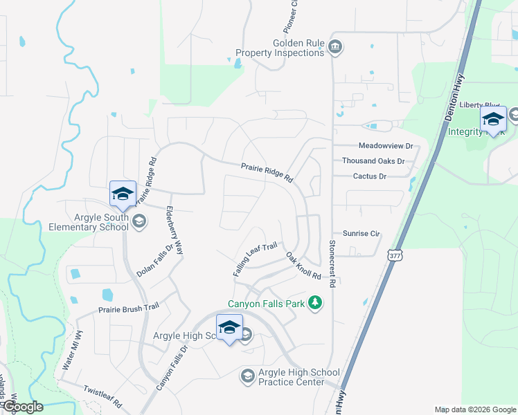 map of restaurants, bars, coffee shops, grocery stores, and more near 6720 Canyon Oak Court in Argyle